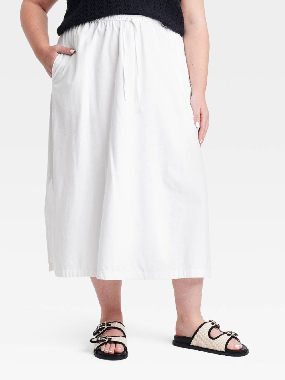 NWT Universal Thread Midi A-Line White Women's Dress